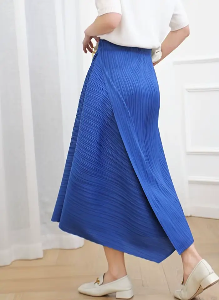 Miyake – jupe plissée ample et irrégulière pour femmes