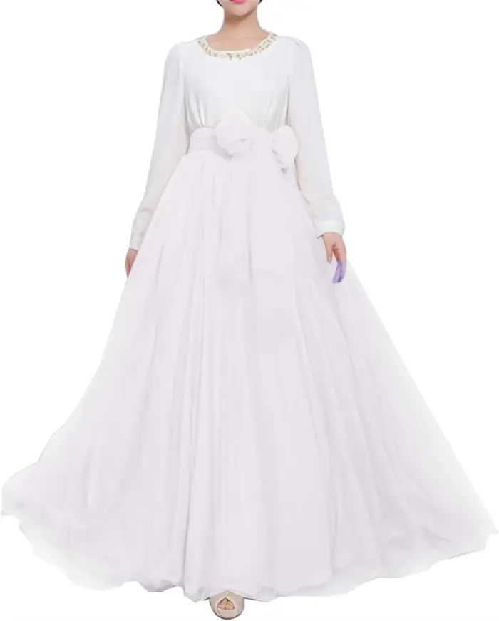 Jupe longue en Tulle bouffante pour femmes, longueur au sol, ligne A avec ceinture à nœud papillon, 