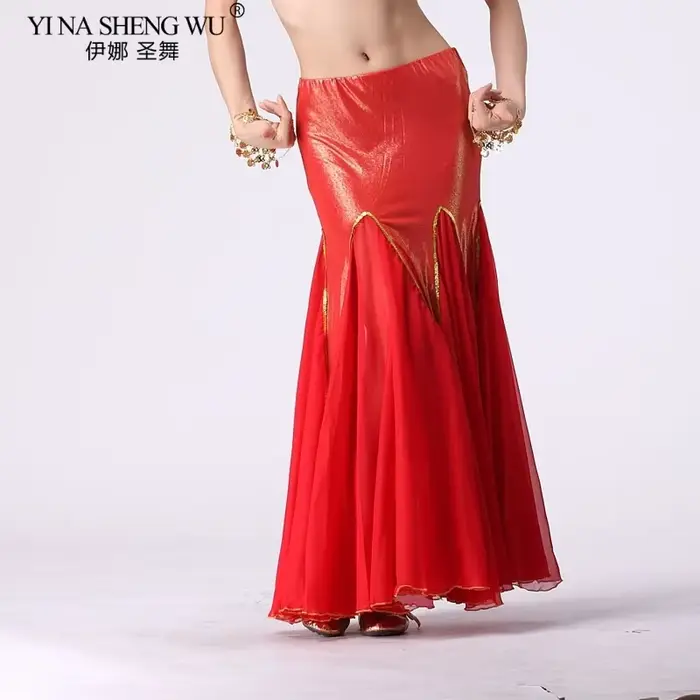 Femmes danse du ventre jupe portefeuille soie mousseline coton inde