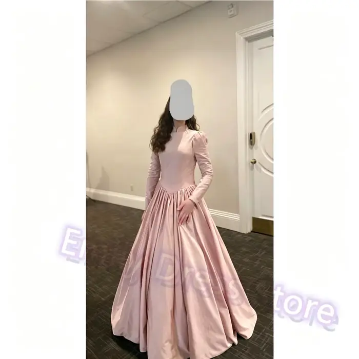 Robe de soirée en satin vert pour femme