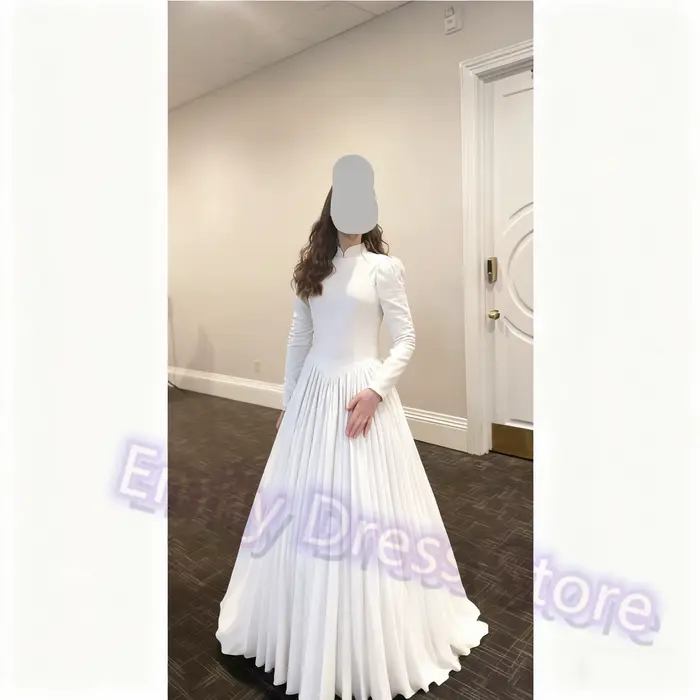 Robe de soirée en satin vert pour femme