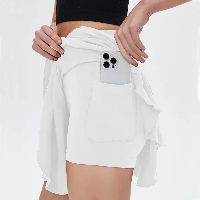Jupe de Tennis pour femmes, jupe de sport de Fitness avec short intégré, Yoga, Fitness, haute élasti