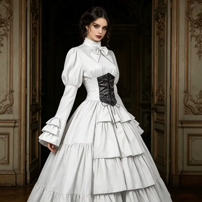 Robe de soirée médiévale victorienne gothique pour femme