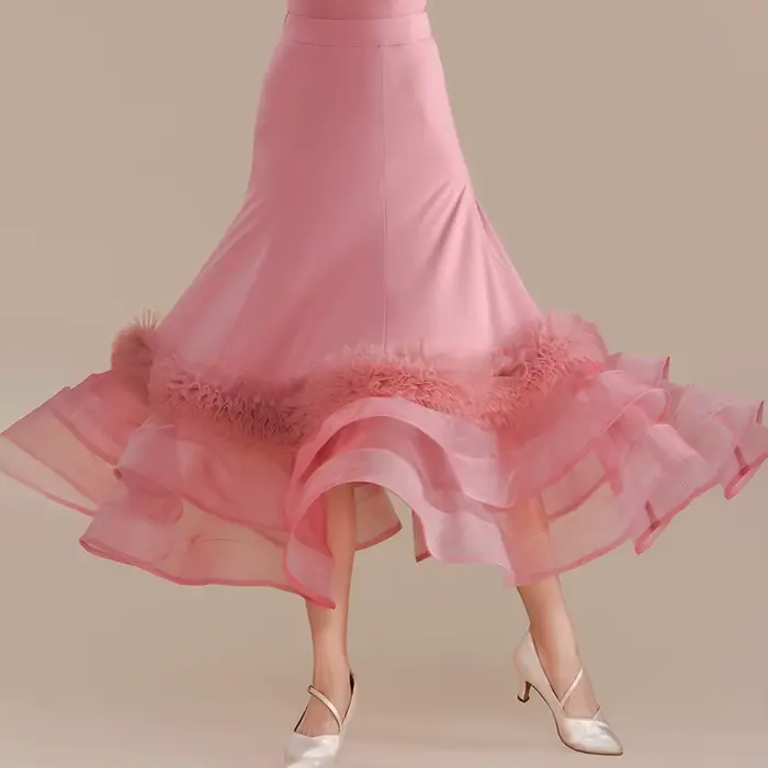 Jupe à volants pour danse de salon