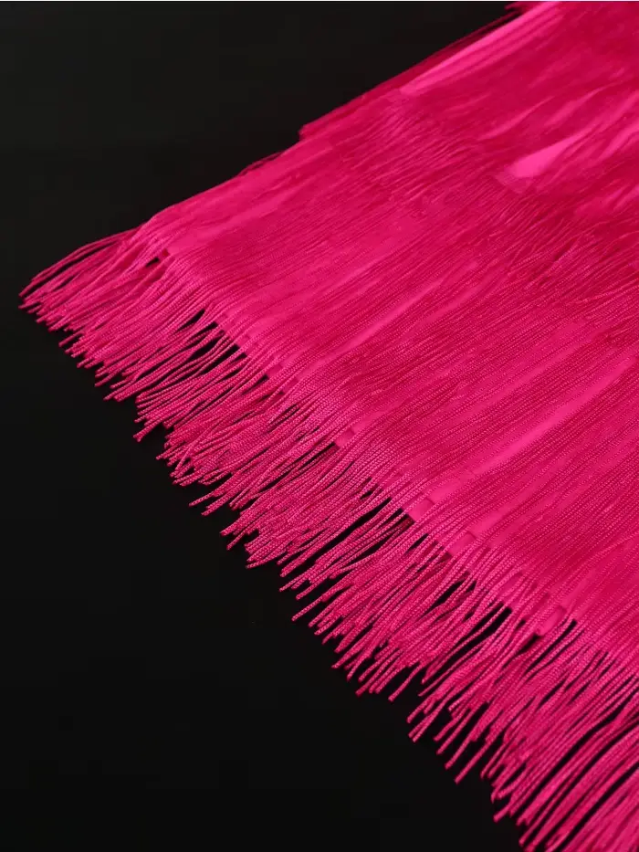 Une épaule frange longues robes pour femmes jaune arc volants manches Empire couches gland soirée anniversaire Cocktail