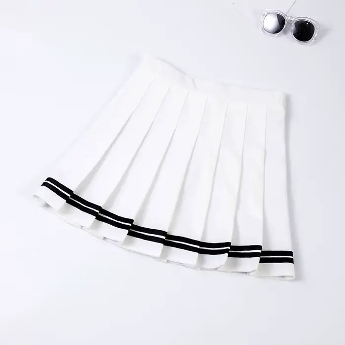 Jupes élastiques taille haute pour femmes, Vintage, Style coréen, Patchwork, Rayé, Plissé, Femme, Do