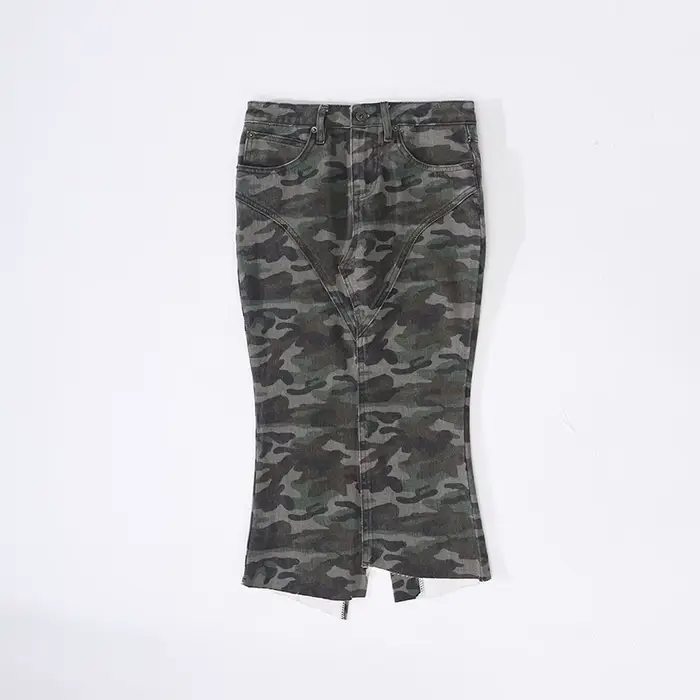 Jupe de Camouflage Vintage pour femmes, jupes sirène, mi-mollet, Robe trapèze, Style américain, vête