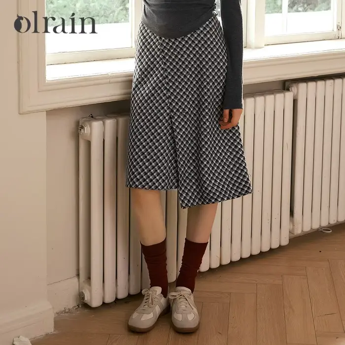 Jupes crayon à carreaux OLrain pour femmes