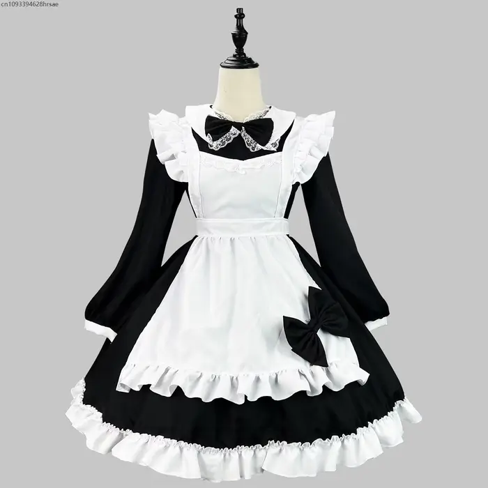 Jupe Lolita, Costume de Cosplay de demoiselle d'honneur, robe mignonne et Sexy à manches longues, Co