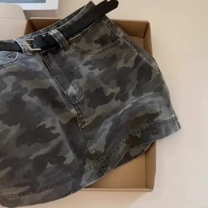 Spice Girls – jupe courte en jean Camouflage pour femmes