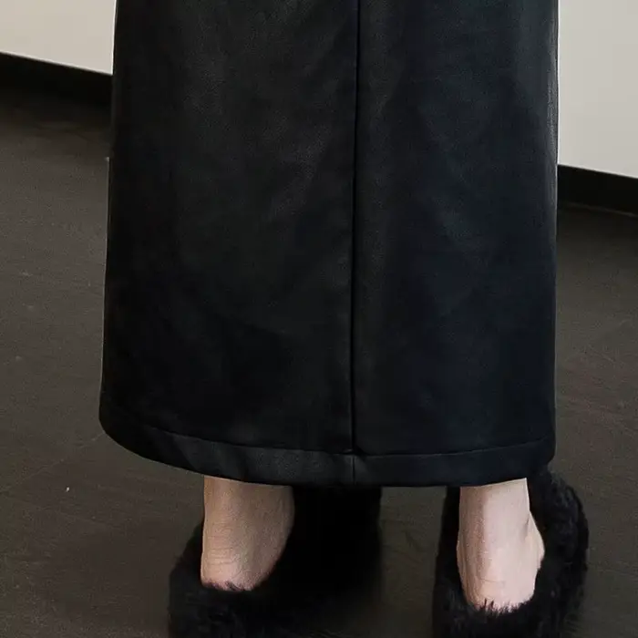 Jupe longue en cuir automne-hiver 2026