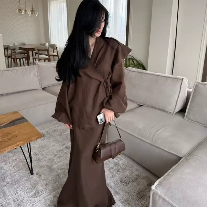 Ensemble jupe crayon et chemisier pour femme design de créateur printemps automne confortable minimaliste tendance décontracté original occassions spéciales