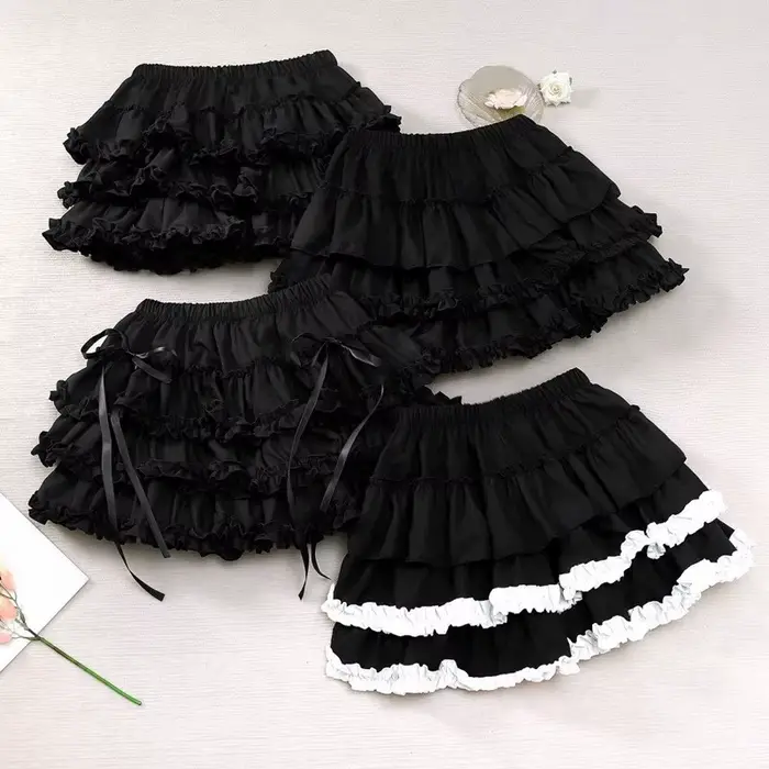 Femmes jupe courte noire Style Preppy japonais