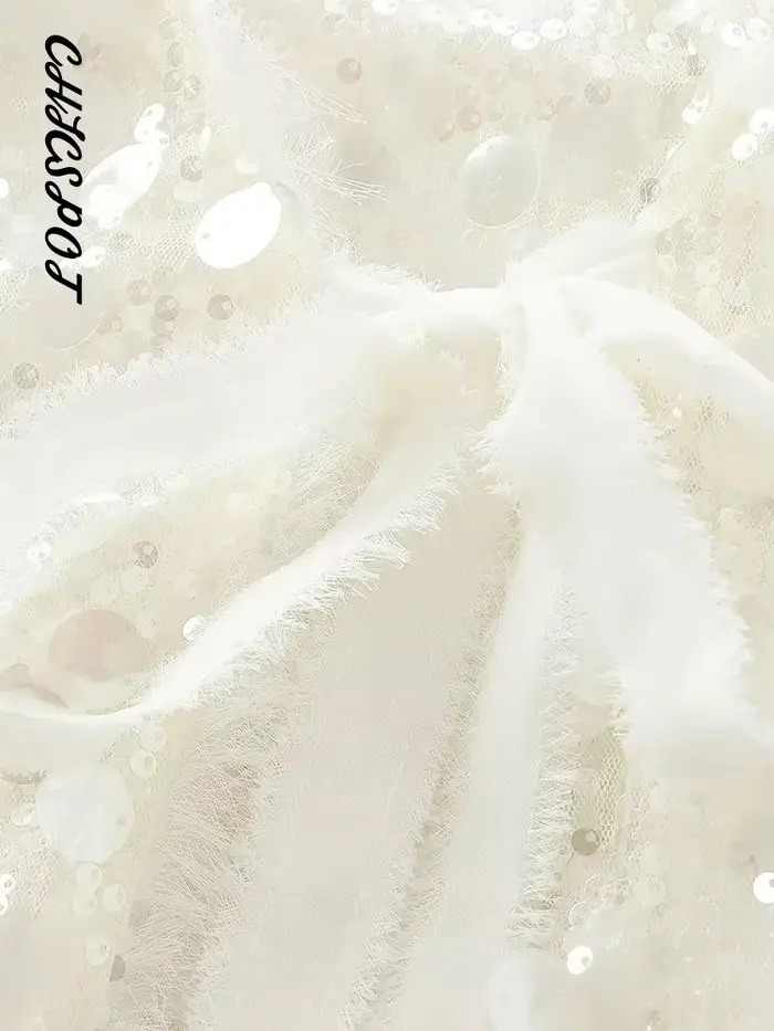 Nouveaux hauts amples à lacets et sequins pour femmes