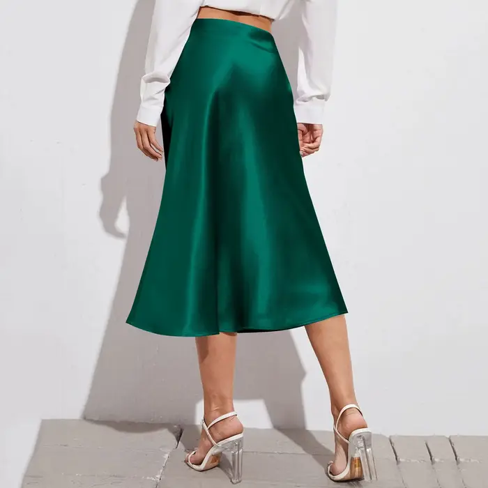 Jupe élégante en Satin de soie pour femmes