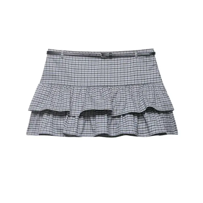 Jupe-culotte à carreaux style collège français Printemps/Été 2026
