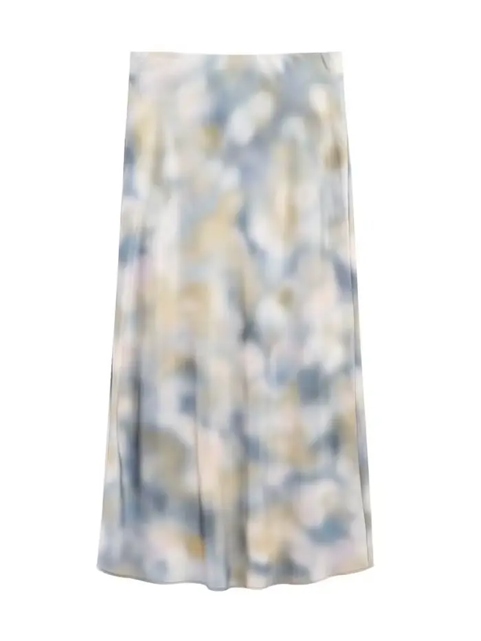 Ensemble jupe en soie tie-dye élégant et confortable pour femme