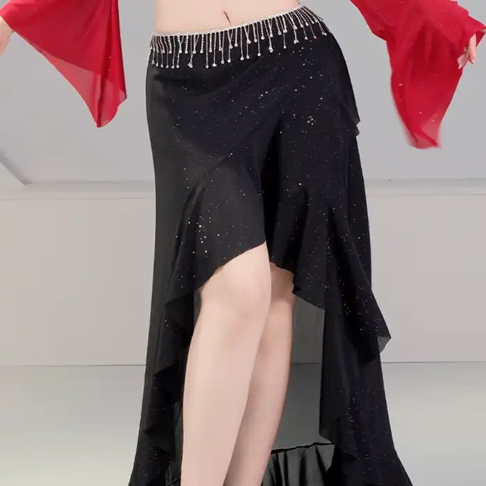 Jupe de danse orientale scintillante pour femme
