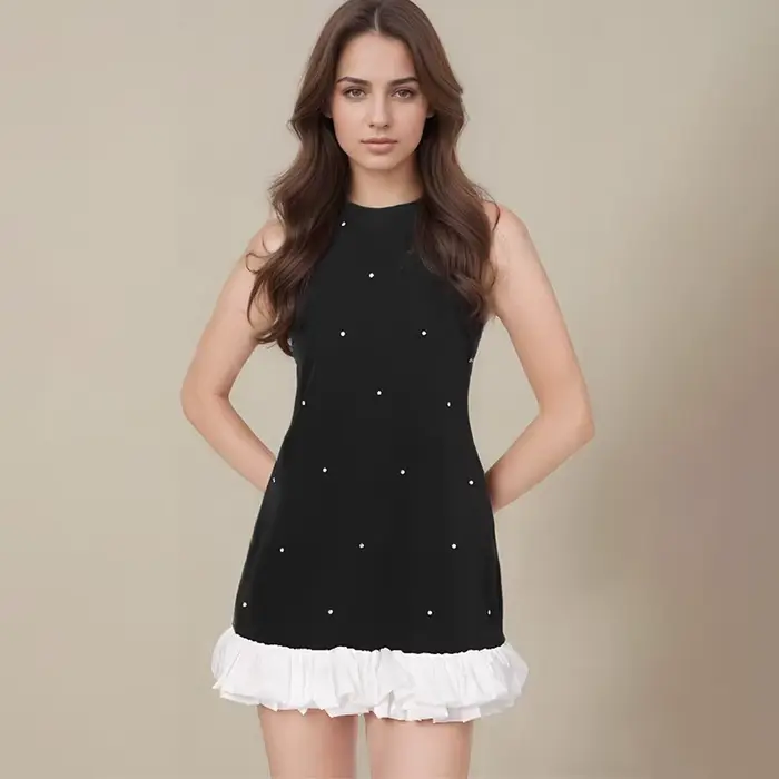 Robe débardeur noire élégante pour femmes