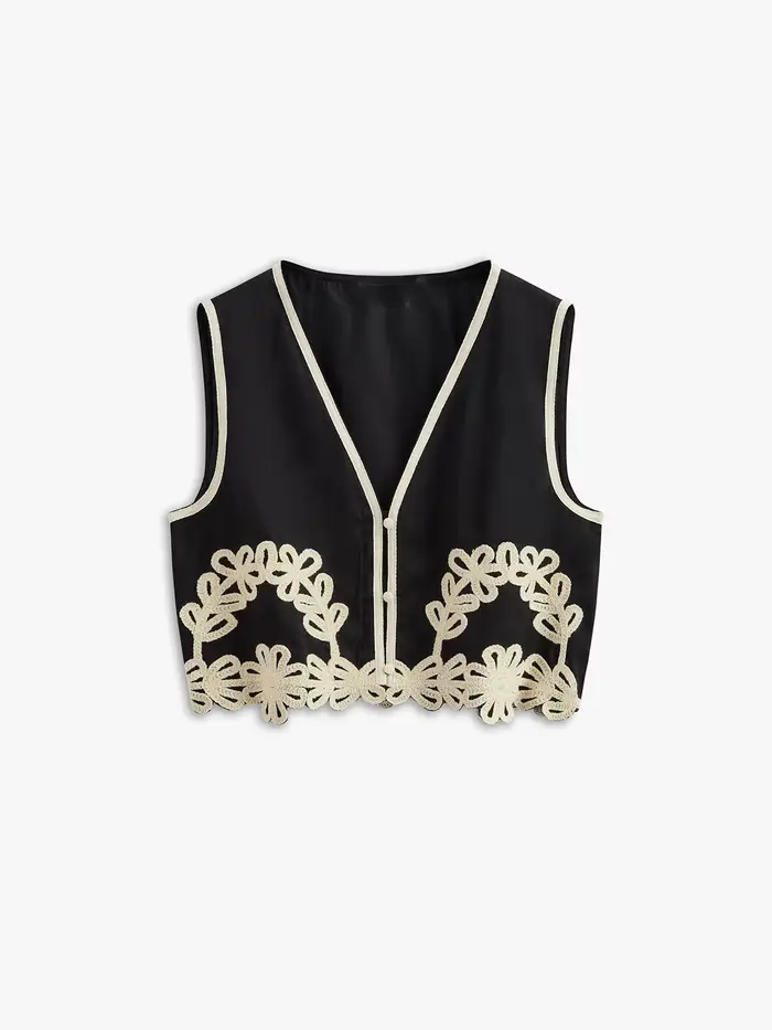 Ensemble jupe brodée à fermeture éclair pour femme, vêtements de bureau élégants pour femme, col car