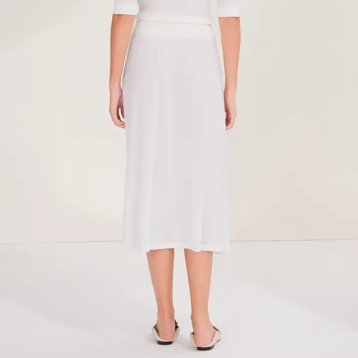 Femmes 100% laine jupe fluide ceinture élastique décontracté a-ligne Style