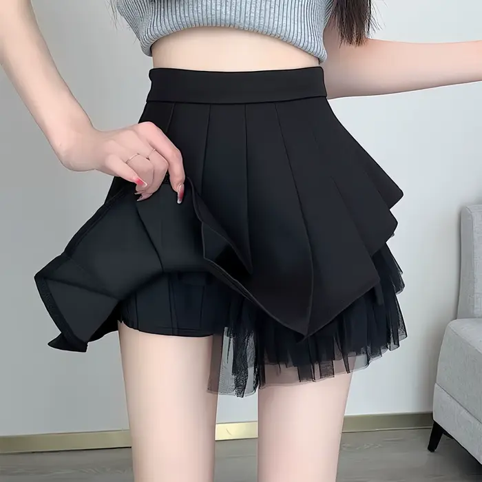 2026 Mesh pleated skirt for girls - summer hot girl short