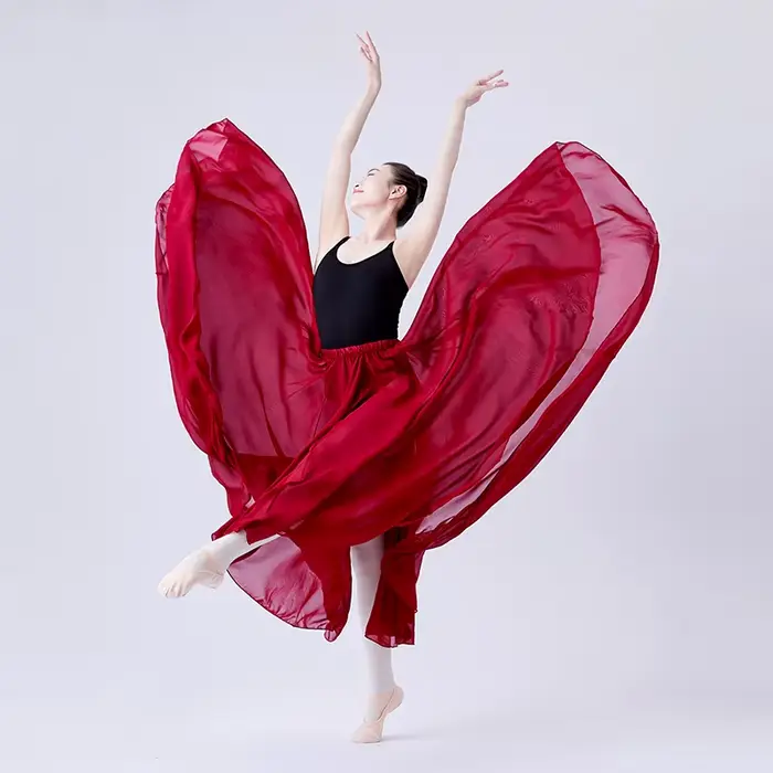 Jupe de Ballet Longue en Mousseline de Soie pour Femme Occasions Spéciales Pratique de Danse Fête Élégante à Offrir