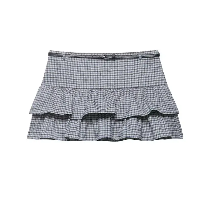 Jupe-culotte à carreaux style collège français Printemps/Été 2026