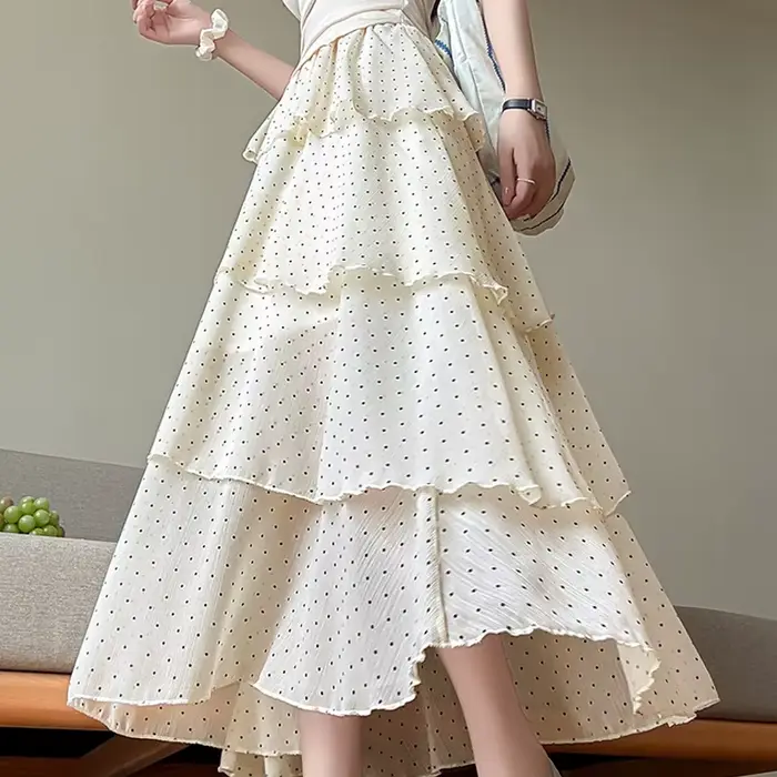 Jupe asymétrique à volants pour femme