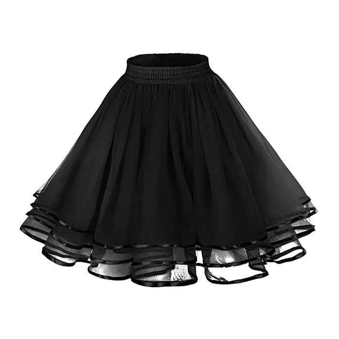 Jupe Tutu Trapèze pour Femme, Mini Jupe Plissée Évasée, Jupon en Tulle, Gaze de Ballet, Maille, ixde