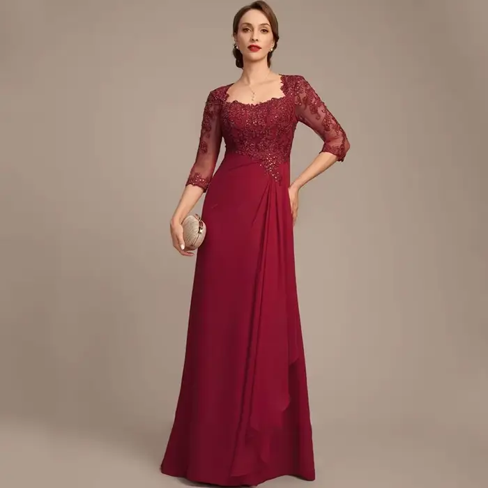 Robes de mariée pour mère de la mariée en bordeaux