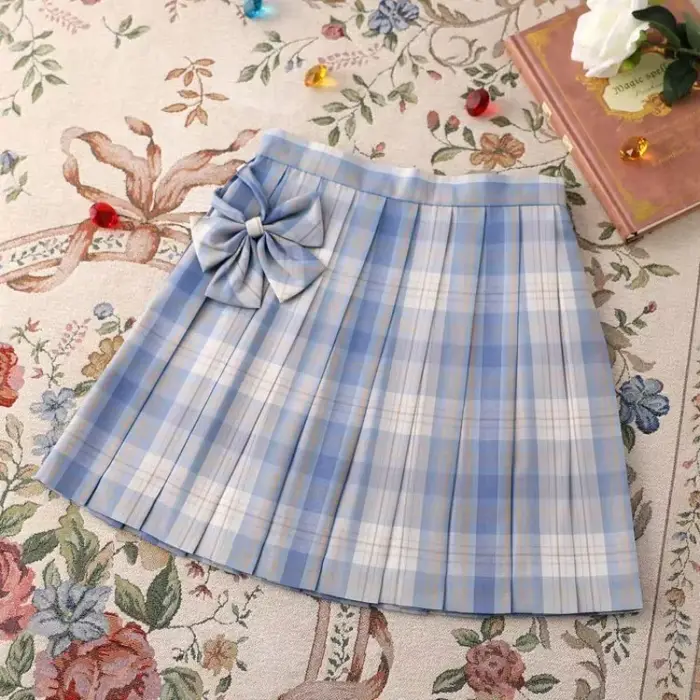 Zoki Jk-Mini jupe plissée à carreaux pour femme