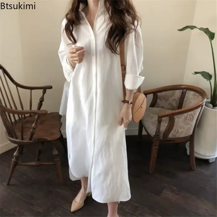 Robe chemise longue pour femmes