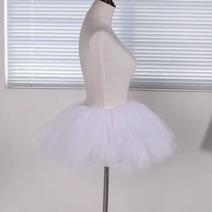 Sous-jupe Lolita en Tulle bouffant blanc et noir pour femmes