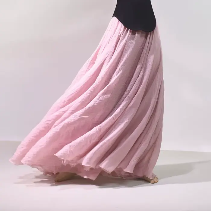 Jupes longues en coton et lin pour femmes