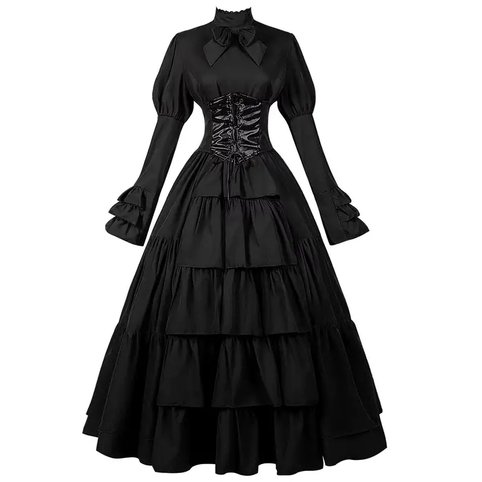 Robe de soirée médiévale victorienne gothique pour femme