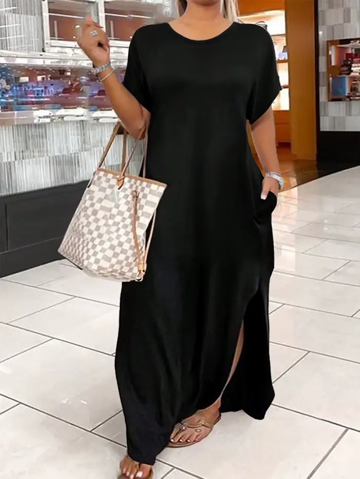 Robe longue d'été grande taille polyester ample et confortable pour femmes junior occasions spéciales et décontractées