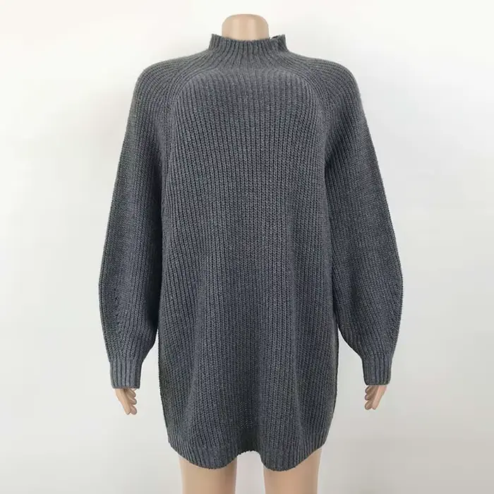 Robe pull à col roulé pour femme
