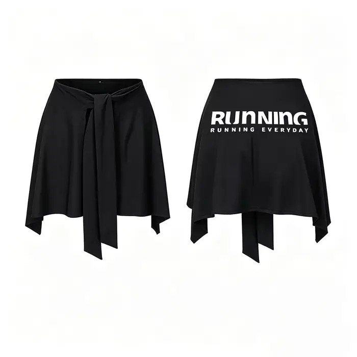 Jupe de yoga pour femme, antidérapante, pour la gym et le fitness, avec design à lacets allongé, res
