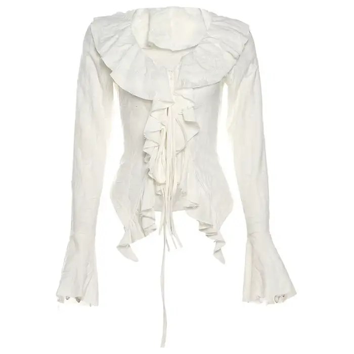 Nouvelles Blouses Sexy à Manches Longues pour Femmes, Esthétique Y2K, Tendance Streetwear Harajuku, 