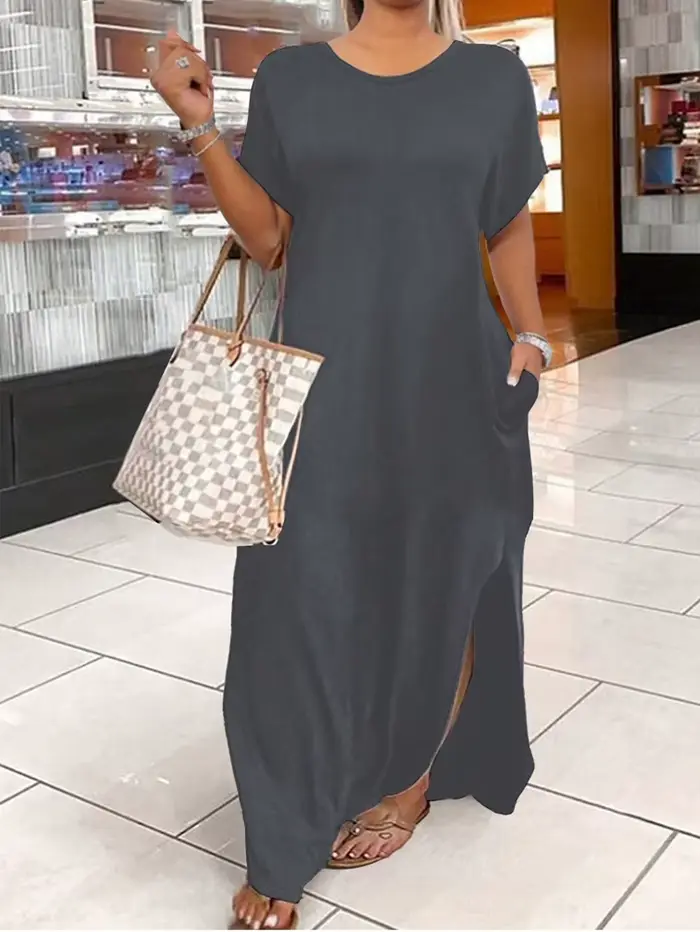 Robe longue d'été grande taille polyester ample et confortable pour femmes junior occasions spéciales et décontractées
