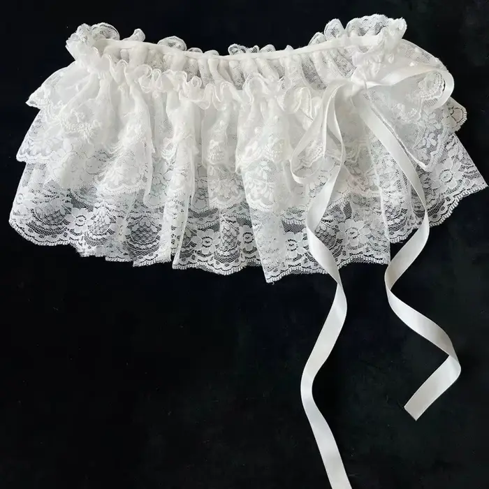 Coréen Ins blogueur Unique dentelle couches gaze jupes