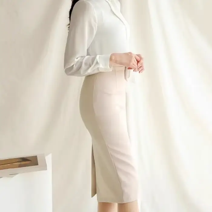 Smvp femmes bureau jupes crayon 2025 nouveau automne élégant mince taille haute