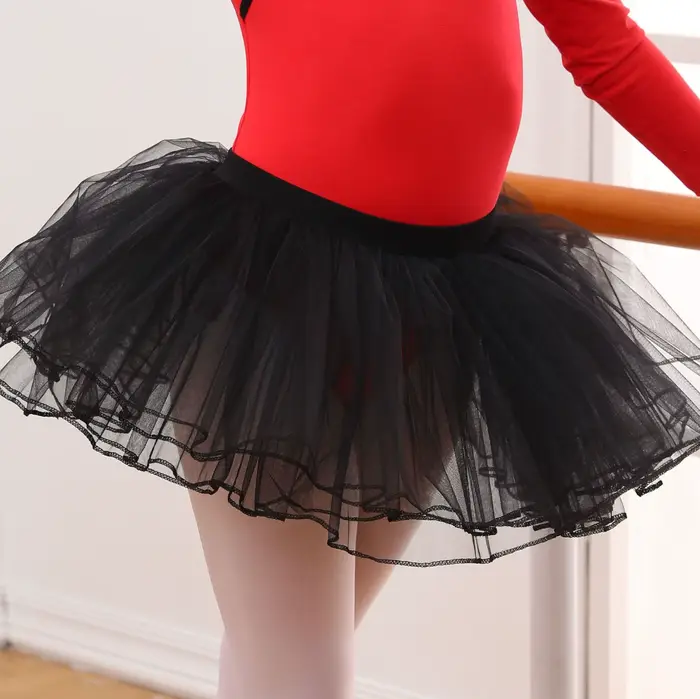 Jupe menstruelle de danse pour enfants tutu à quatre couches en mousseline pour ballet blanc rose ajustement parfait occasions spéciales 请注意，提供的内容中没有具体提到“白色”或“粉色”，而是基于产品描述中的颜色选项，这里选择了最能体现产品特色的颜色进行SEO标题的优化。