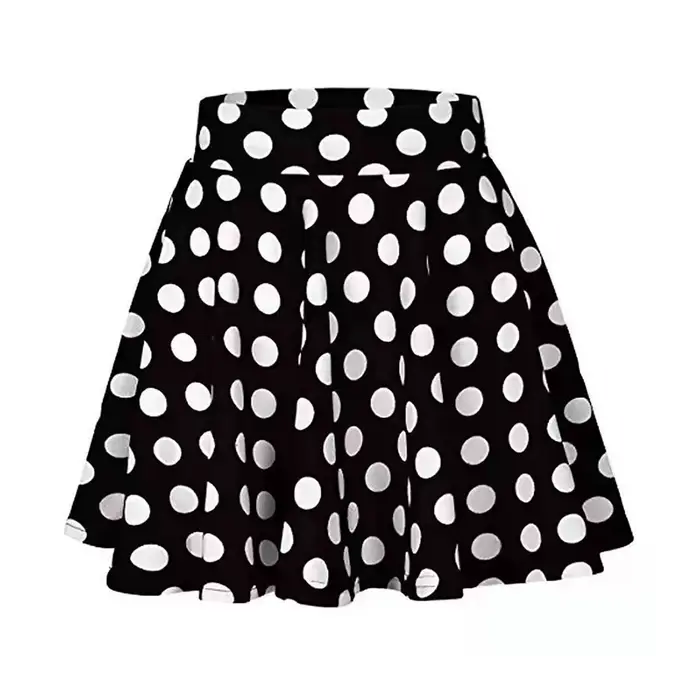 Jupe plissée évasée basique pour femme