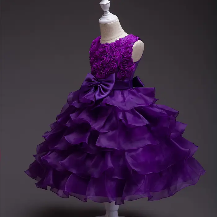 Robe de mariée avec nœud papillon pour fille