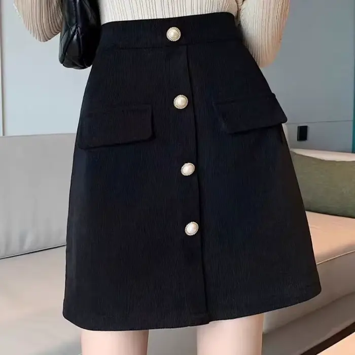 Jupe rose taille haute pour femme, nouvelle jupe trapèze, couvrant gros mm, ventre et fesses amincis