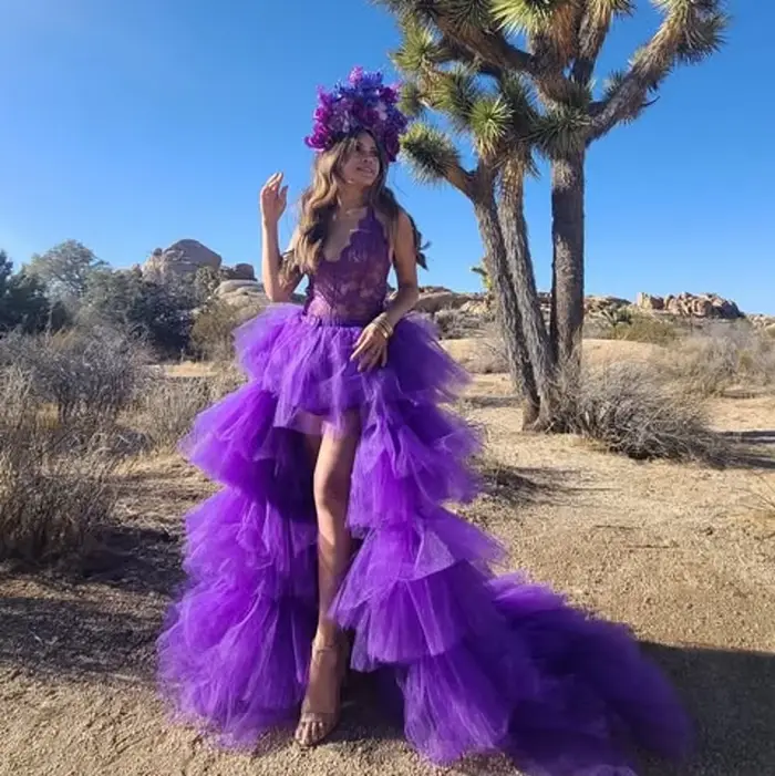 Jupe en tulle douce avec volants multi-couleurs pour soirées et mariages