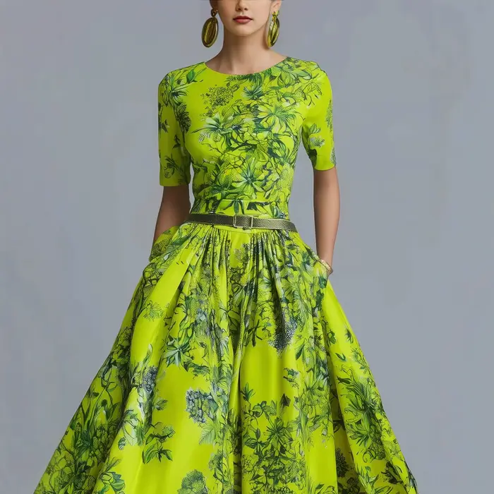 Robe amincissante en polyester pour femmes style trapèze élégante et polyvalente pour tous les jours et les événements spéciaux