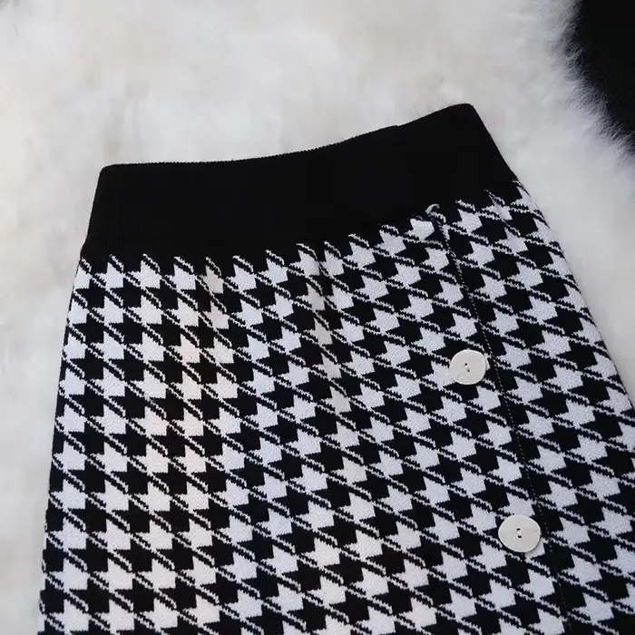 2025 mode jupes tricotées femmes automne hiver nouvelle taille haute enveloppes laine jupe femme